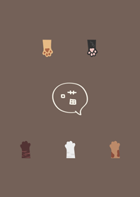 แมวน่ารักลูกชิ้นปาล์ม- สีน้ำตาล