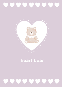 heart bear purple
