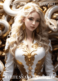 White snake and gold  Lucky 82