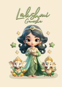 พระแม่ลักษมี & พระพิฆเนศ (ประจำวันพุธ)