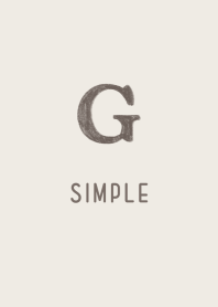 simple initials G beige