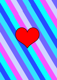 red heart colorful