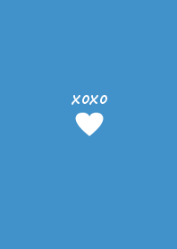 xoxo heart (blue)