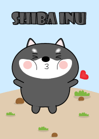 Emotions Cute Black Shiba Inu Theme