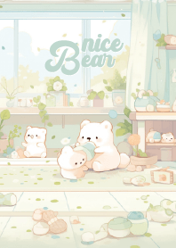cute bear in minimal house 3