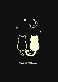 Cat & Moon 2/black yellow.