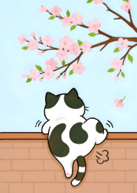 Cat Leaping over the Wall V.2