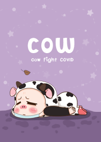 COW FIGHT COVID-PURPLE