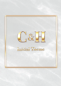 [ C&H ]  Initial Theme Gold Gray