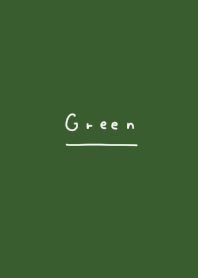 シンプル文字。グリーン。