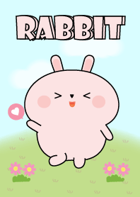 My Cute Pink Rabbit Theme