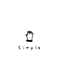 Simple. Hand. White.