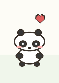 Minimalist Cute Panda Solid Color