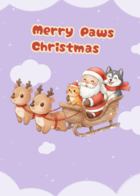 Christmas Husky Orange Cat(purple)