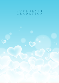 LOVE HEART GRADATION-Blue&White 14