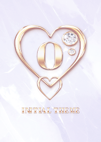 [ O ] Heart Charm & Initial  - Purple 1