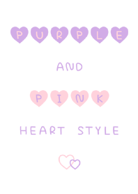 PURPLE AND PINK HEART STYLE