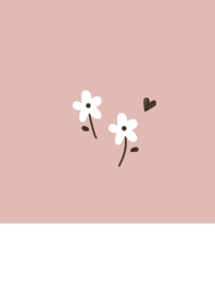 Pink beige x white. Flower.