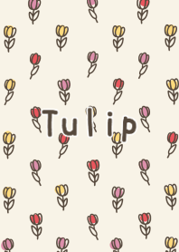 Cute tulips and ivory colors