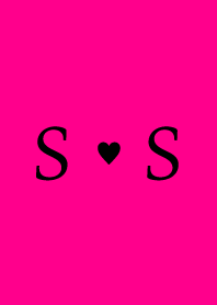 Initial "S & S" Vivid pink & black.