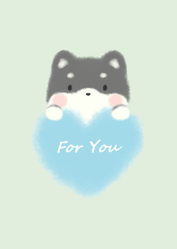 mokomoko heart -Kuroshiba- green 2