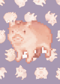 ブタ ランダムのドット絵Purple 05