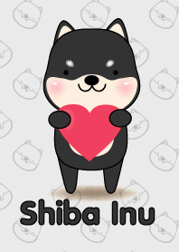 Love Cute Black Shiba inu Theme