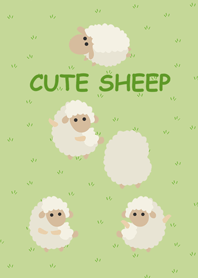 素敵な牧草地の羊