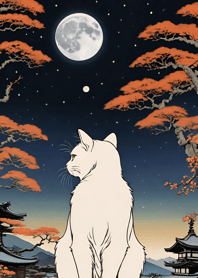 Cat under the Moon 4e3417