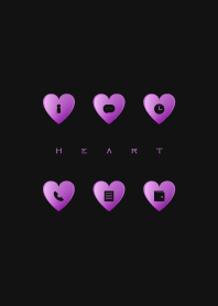 PURPLE HEART -black-