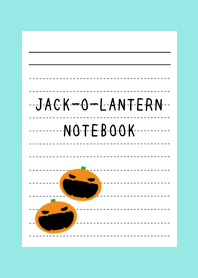 JACK-O-LANTERN NOTEBOOK-BLUE GREENj