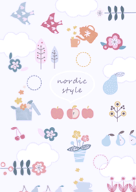 Flowers and fruits purple12_2