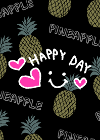 Smile pineapple - black16-