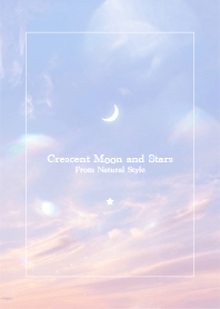 Crescent moon and stars #04