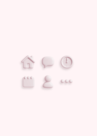 Simple Mat Icons / dull pink.