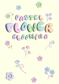 ดอกไม้สีพาสเทลสามมิติ