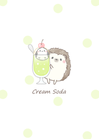 Hedgehog and Shimaenaga -soda- green
