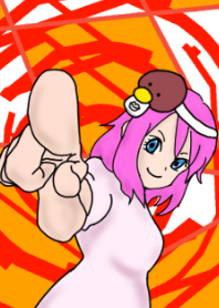 女の子とマッシュルーム