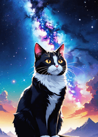 Night Moon Star Cat 518B67