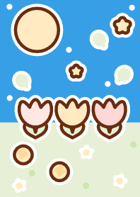 Lovely pastel tulips garden 7