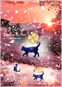 Sakura and cat Theme  to improve luck