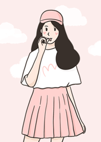 a girl : cute girl & milk