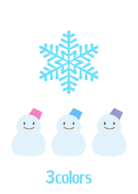 ピンク　ブルー　パープル　推し色snowman