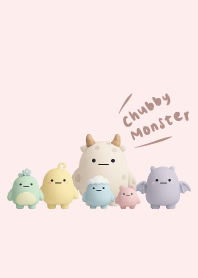 Cute chubby monster__purple