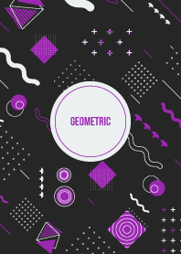 Geometric Diagonal Black Purple