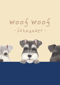 Woof Woof - Schnauzer - NAVY BLUE