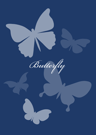 Butterflies flying(Navy blue)
