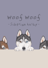 Woof Woof -Siberian husky- DUSTY PURPLE