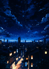 Night sky of the city