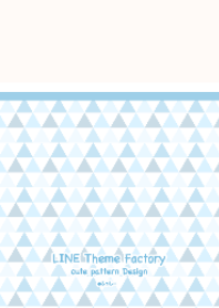 cute pattern design -blue triangle-